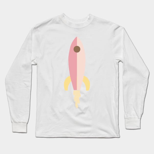 Rocket - Pink Long Sleeve T-Shirt by littlemoondance